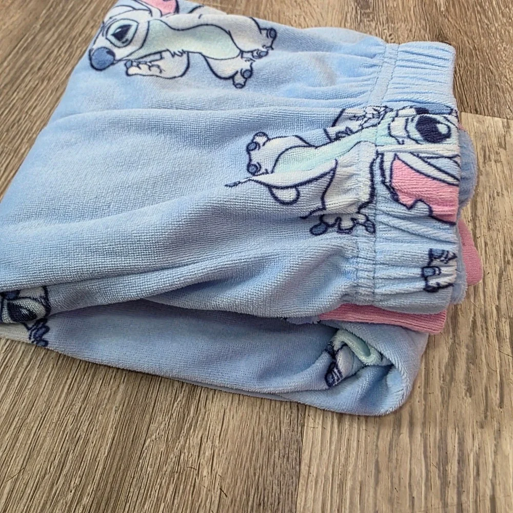 Disney Lilo & Stitch Girls‎ Blue Fleece Pajama Pants Size 7/8 LO171GLLWM